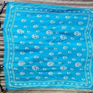 EUC- 100% Silk Skull Scarf